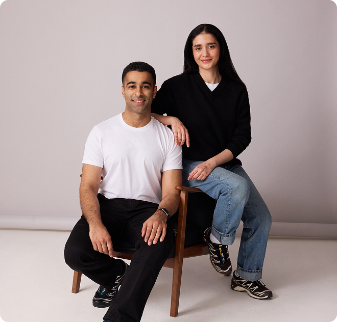 Emann and Owais, founders of Eman Labs