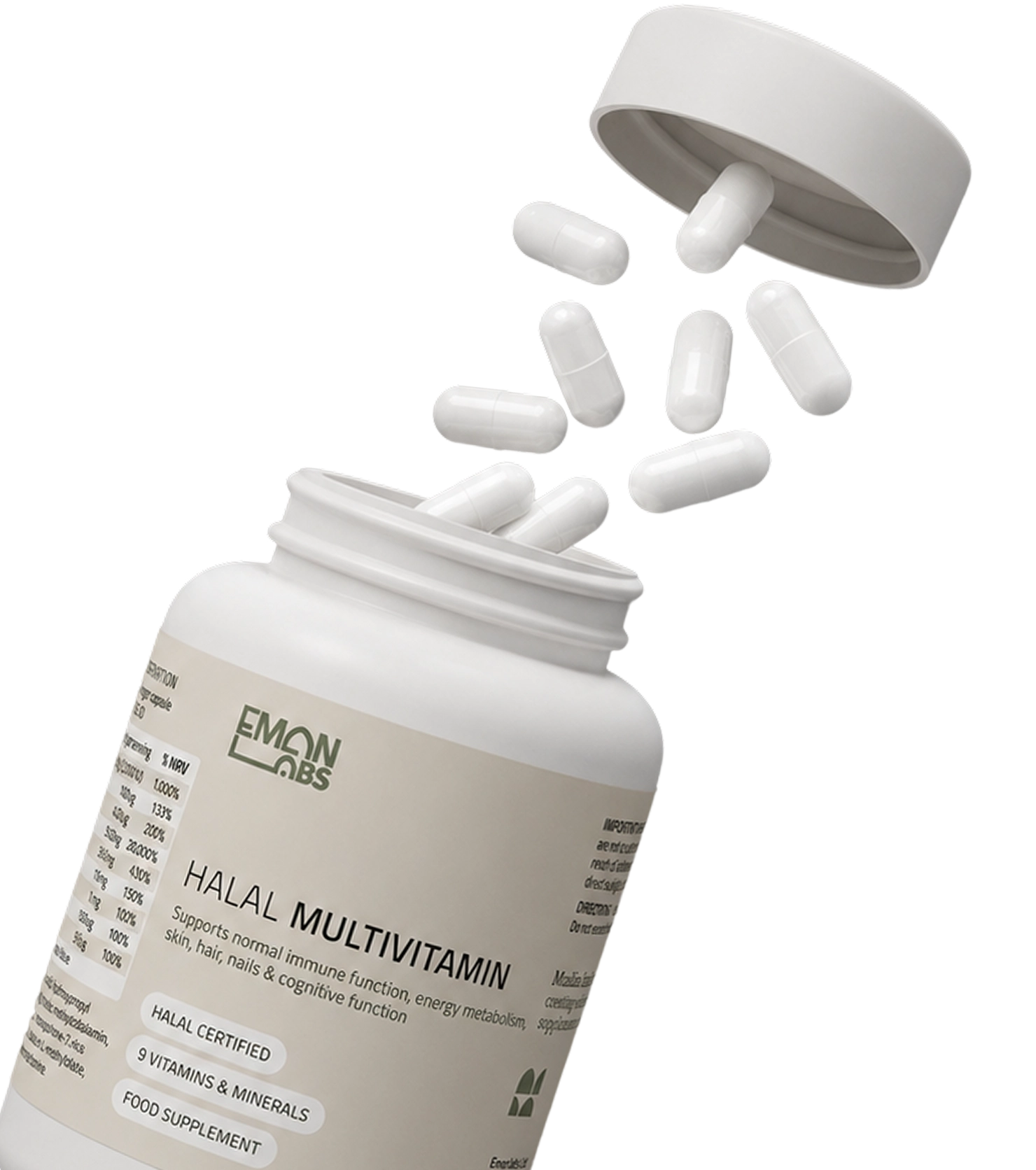 Halal Multivitamin supplement bottle