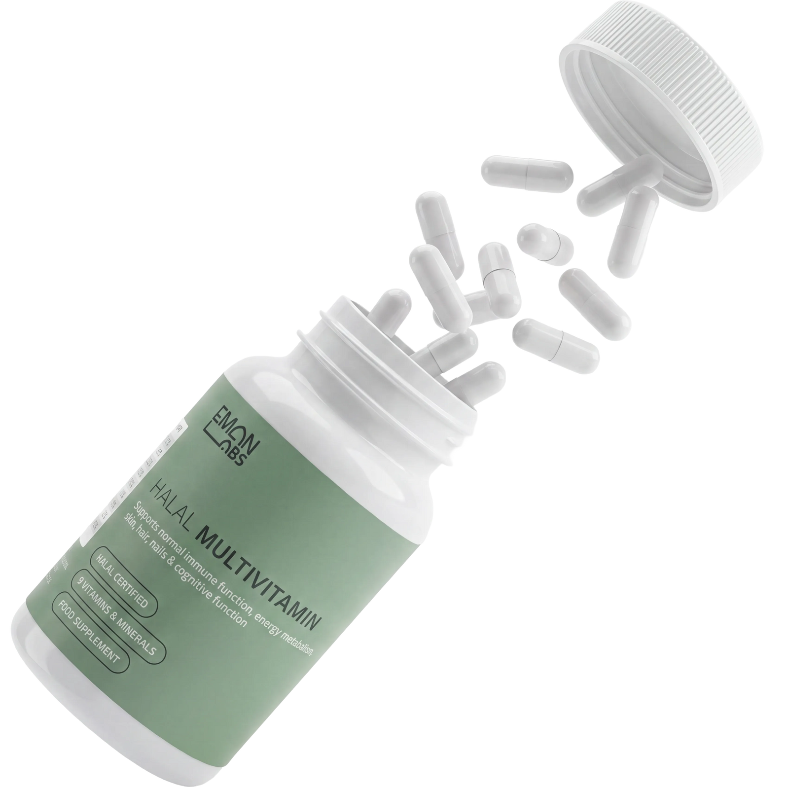 Halal Multivitamin supplement bottle