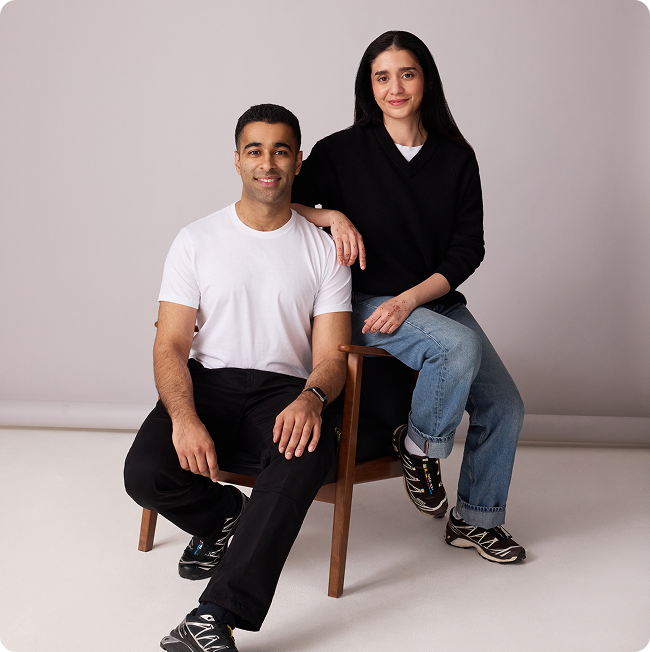 Emann and Owais, founders of Eman Labs